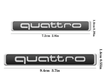 Audi Quattro Grille and Trunk Emblems