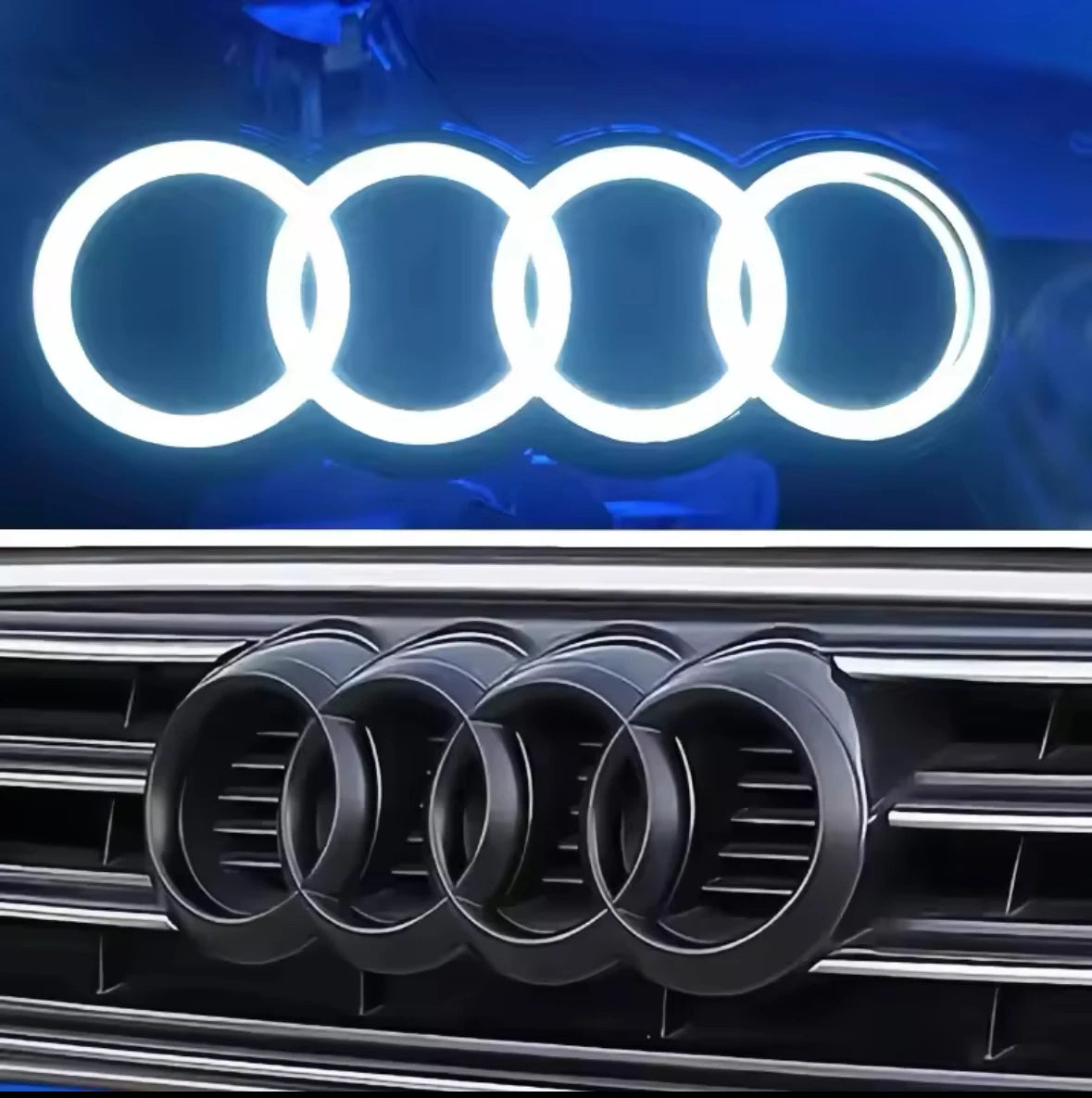 Illuminated Front Grille Ring Emblem for Audi Models