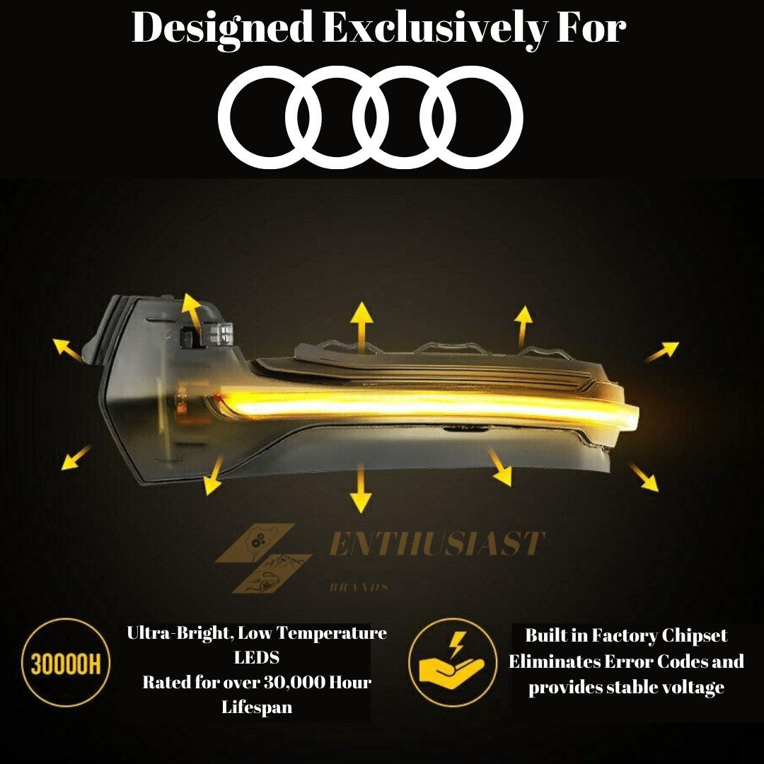 Dynamic LED Sequential Mirror Turn Signals for Audi Models