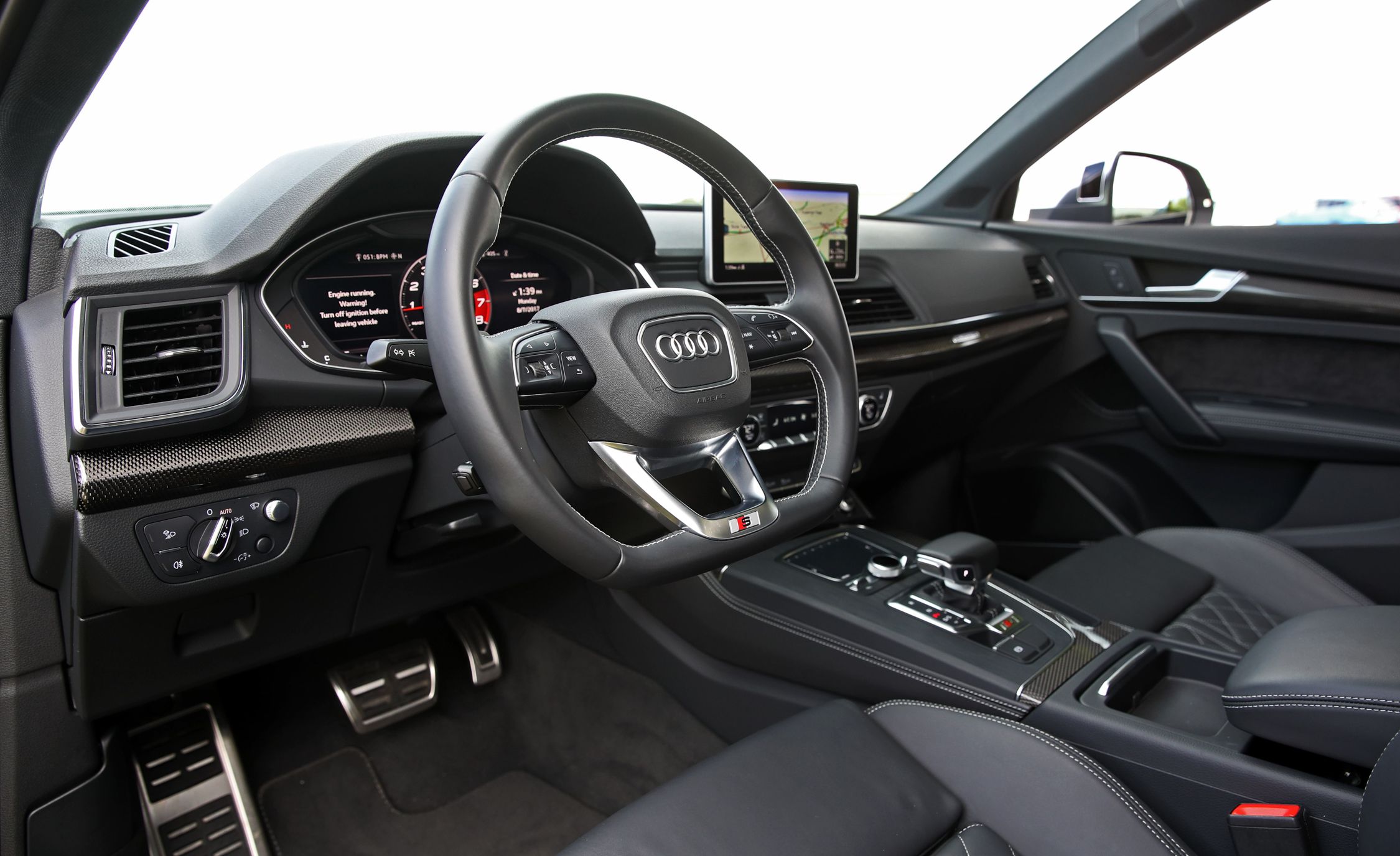 7pc Carbon Fiber Interior Trim For Audi Q5 SQ5 B9 2017-2021