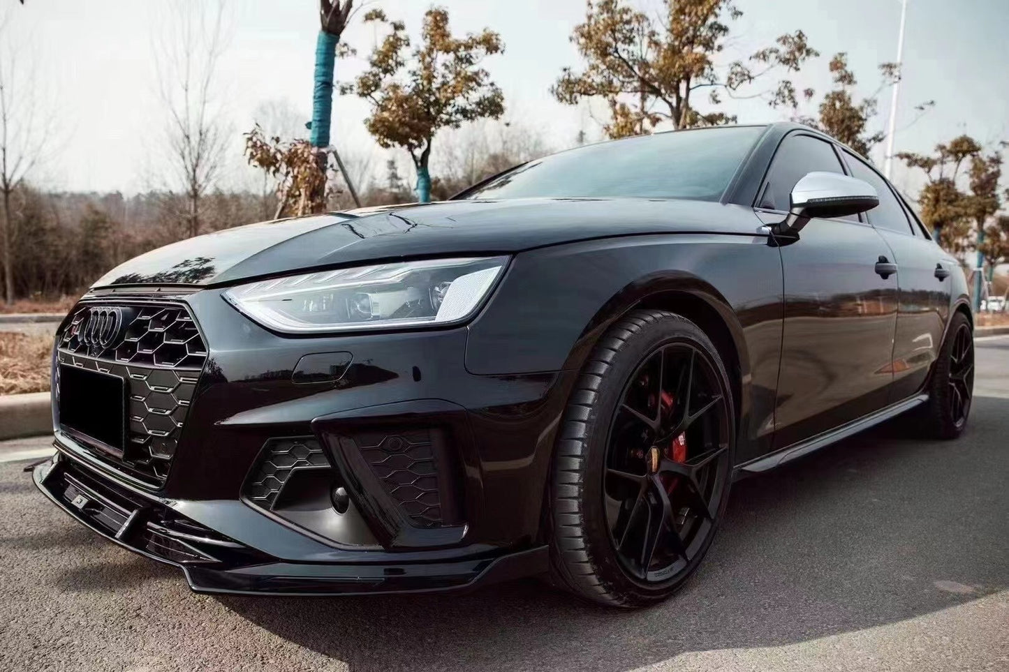 RS Honeycomb Front Grille for 2020-2024 Audi A4/S4 B9.5 Models
