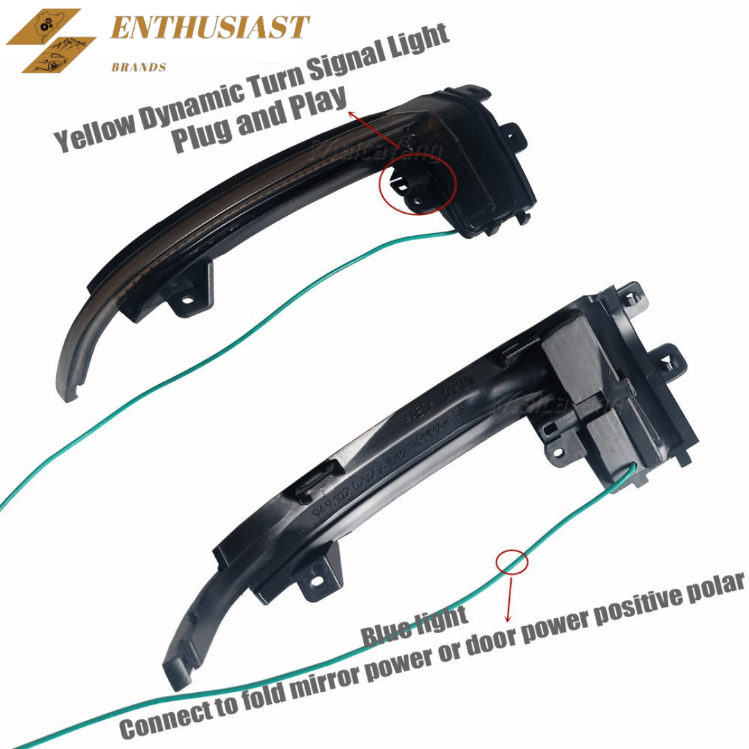 Dynamic LED Sequential Mirror Turn Signals for Audi A3/A4/A5/S4/S5/RS5/Q5/SQ5 - Smoked Lens