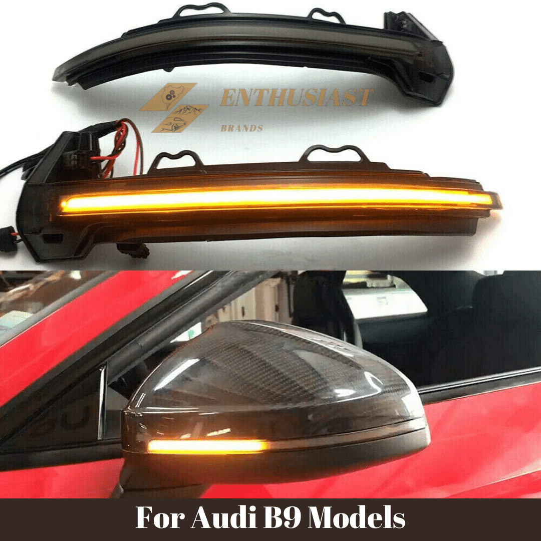 Dynamic LED Sequential Mirror Turn Signals for Audi A3/A4/A5/S4/S5/RS5/Q5/SQ5 - Smoked Lens