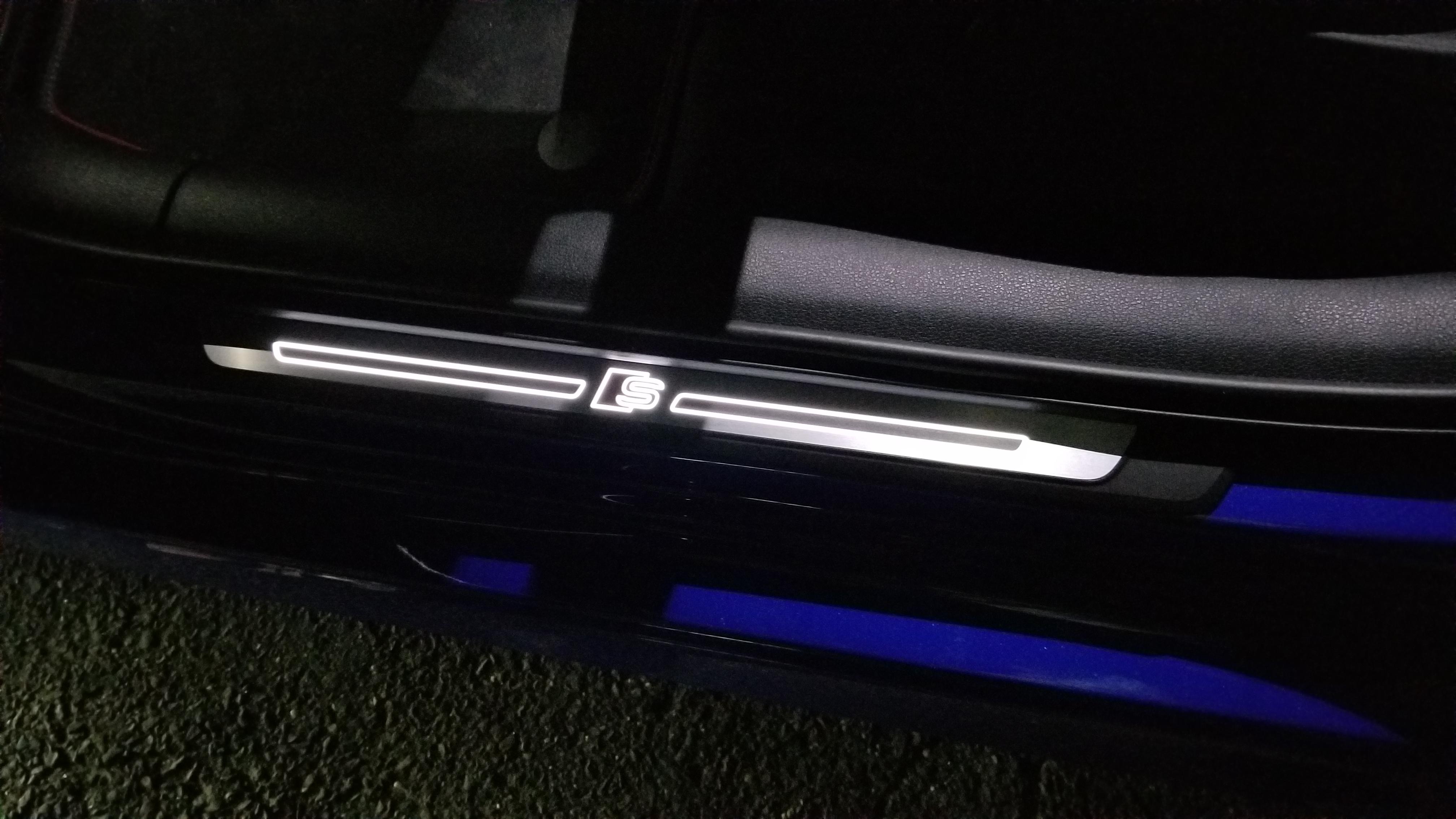 Illuminated S-line Door Sill Welcome Light Scuff Plate for Audi B9 A4/A5/Q5