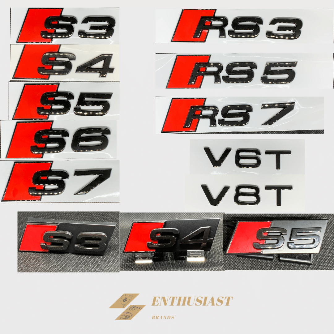 Black Optics Emblem Sets for Audi Models