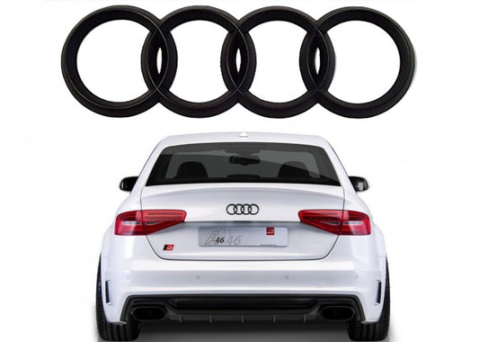 Premium Rear Rings Trunk Lid Emblems for Audi Models