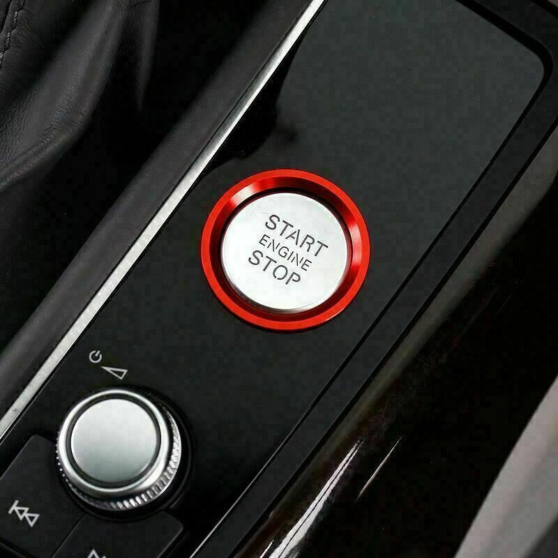 Aluminum Keyless Engine Push Start Button Trim For Audi models
