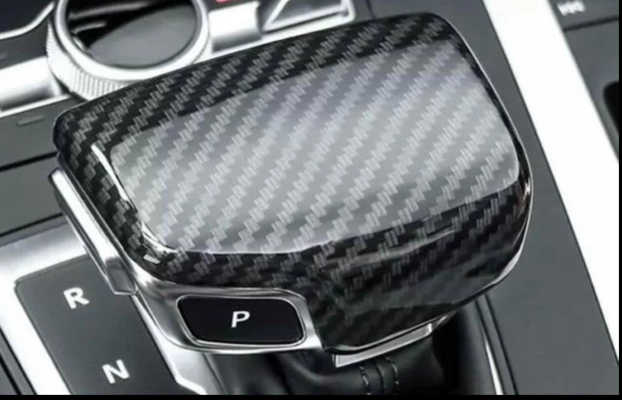 OEM Alcantara or Black perforated leather Gear Shift Knob cover For Audi B9