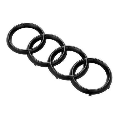 Audi Replacement Ring Emblems, Matte Black