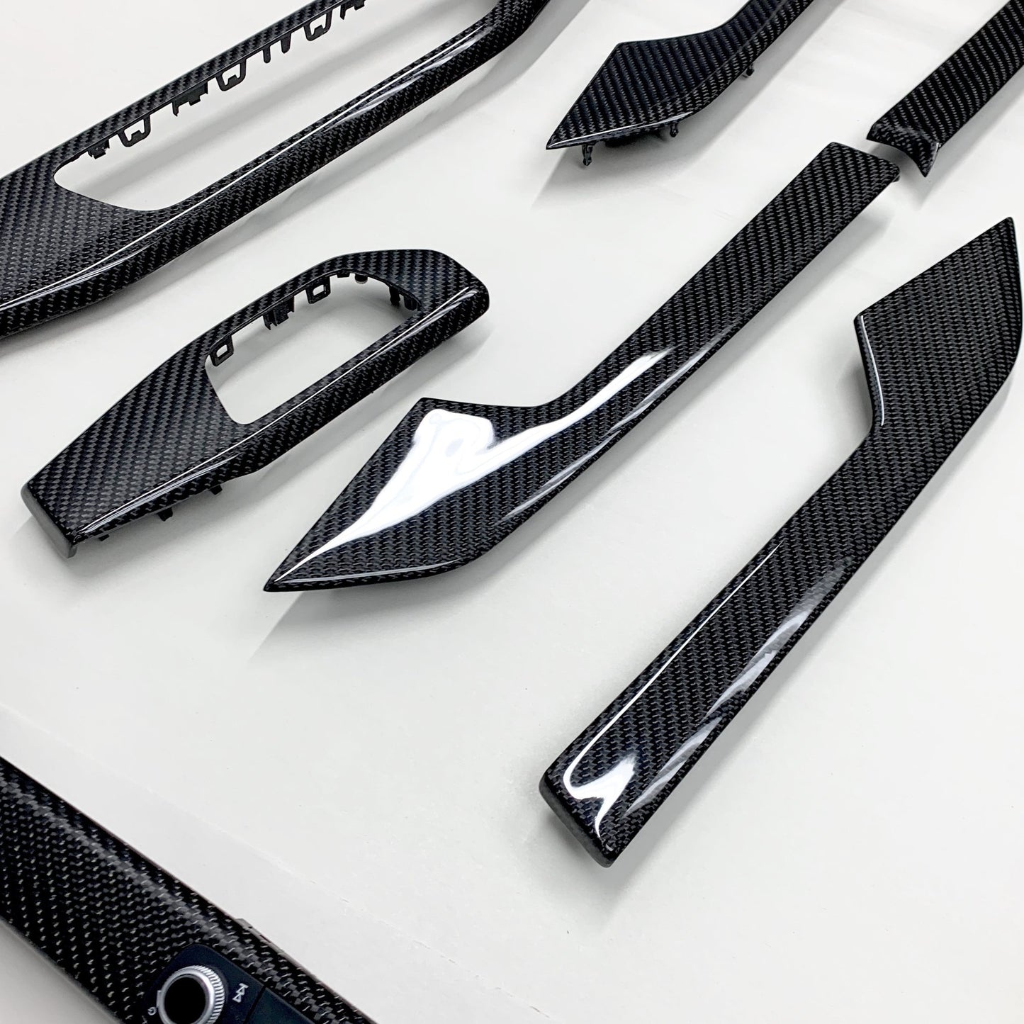 7pc Carbon Fiber Interior Trim Set For Audi A4 /S4 / A5/ S5 /RS5 Sportback B9 2017-2024