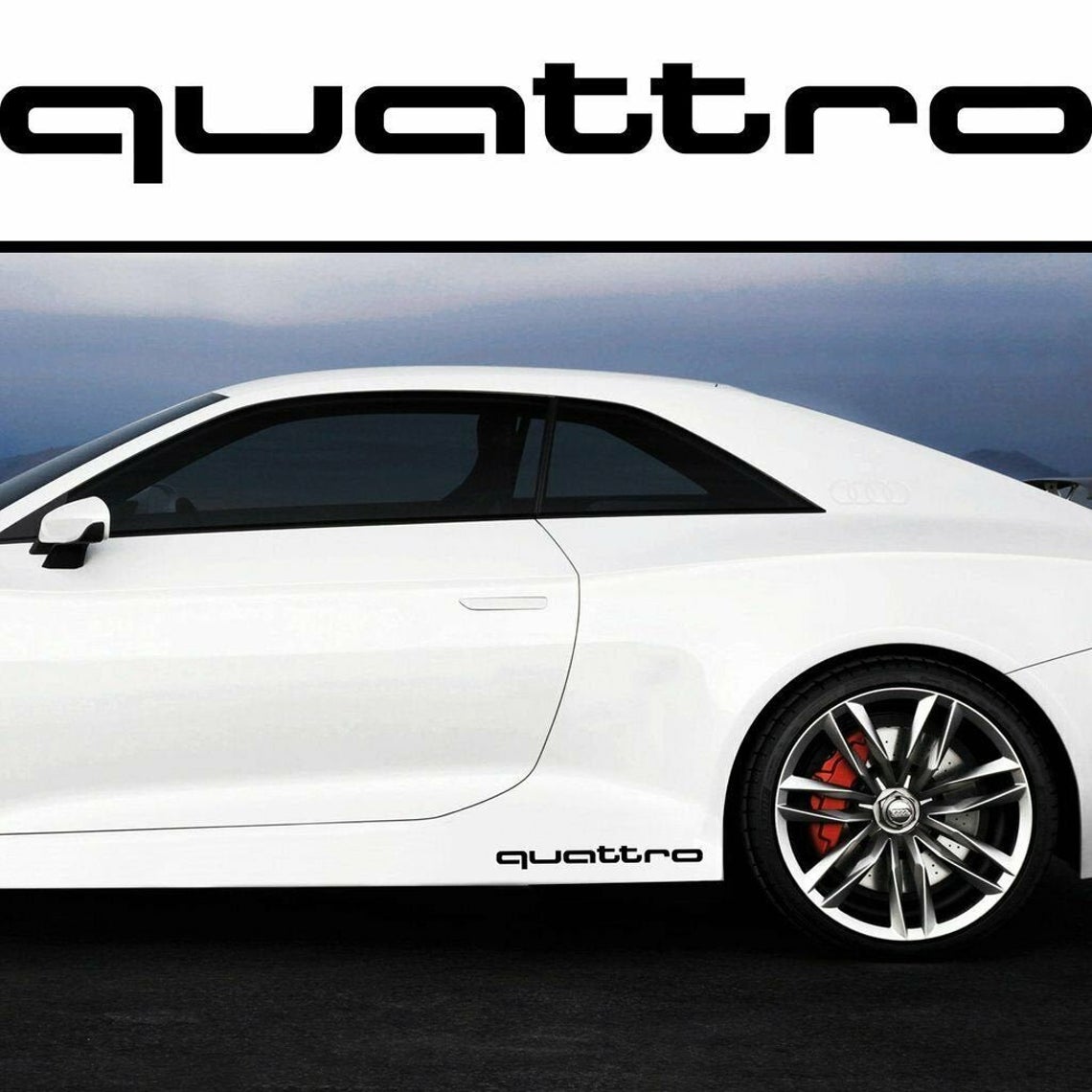 2X AUDI QUATTRO Vinyl Decal Side Skirt Stickers – Enthusiast Brands