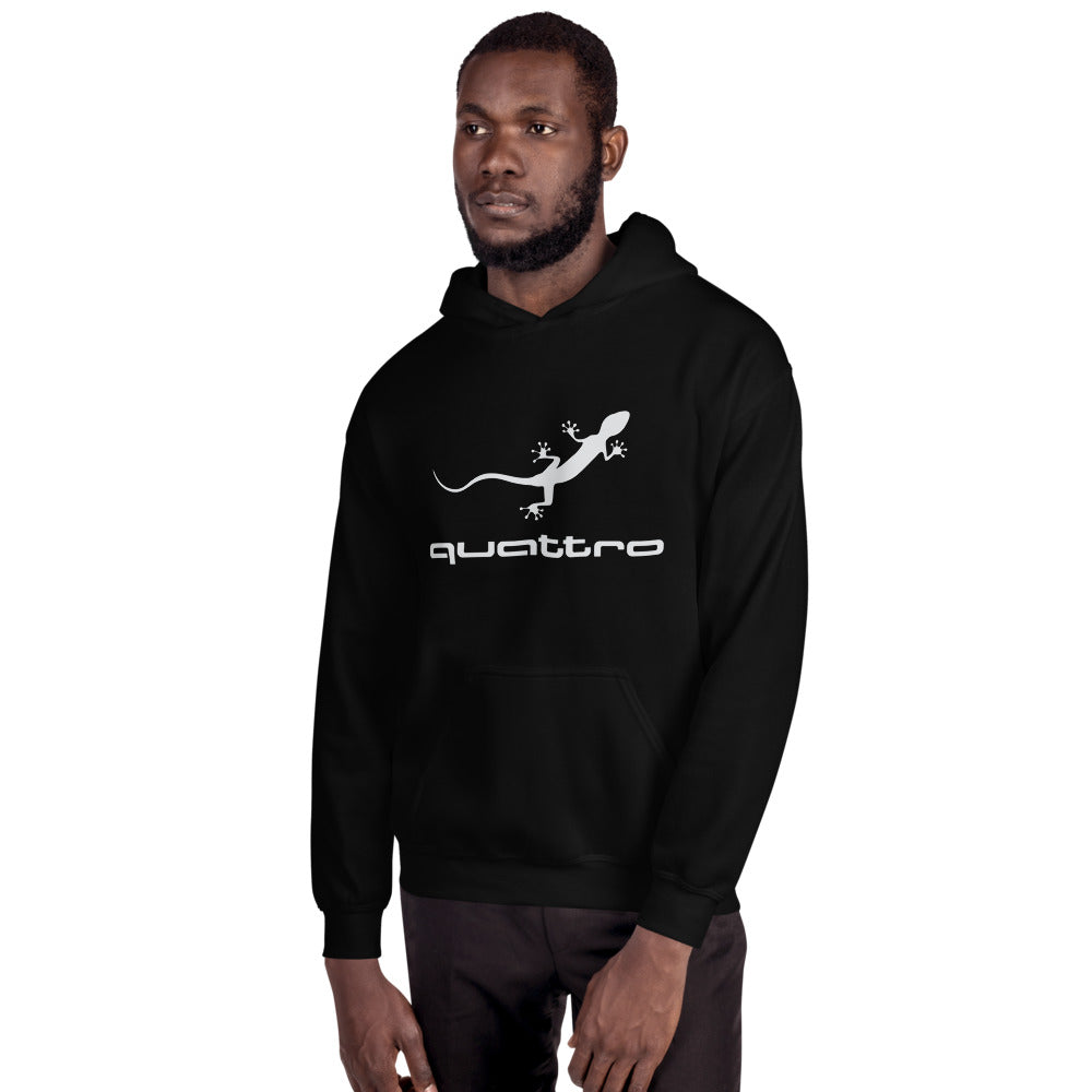 Quattro Gecko Unisex Hoodie (White Logo)