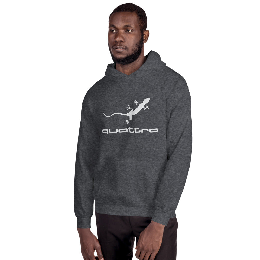 Quattro Gecko Unisex Hoodie (White Logo)