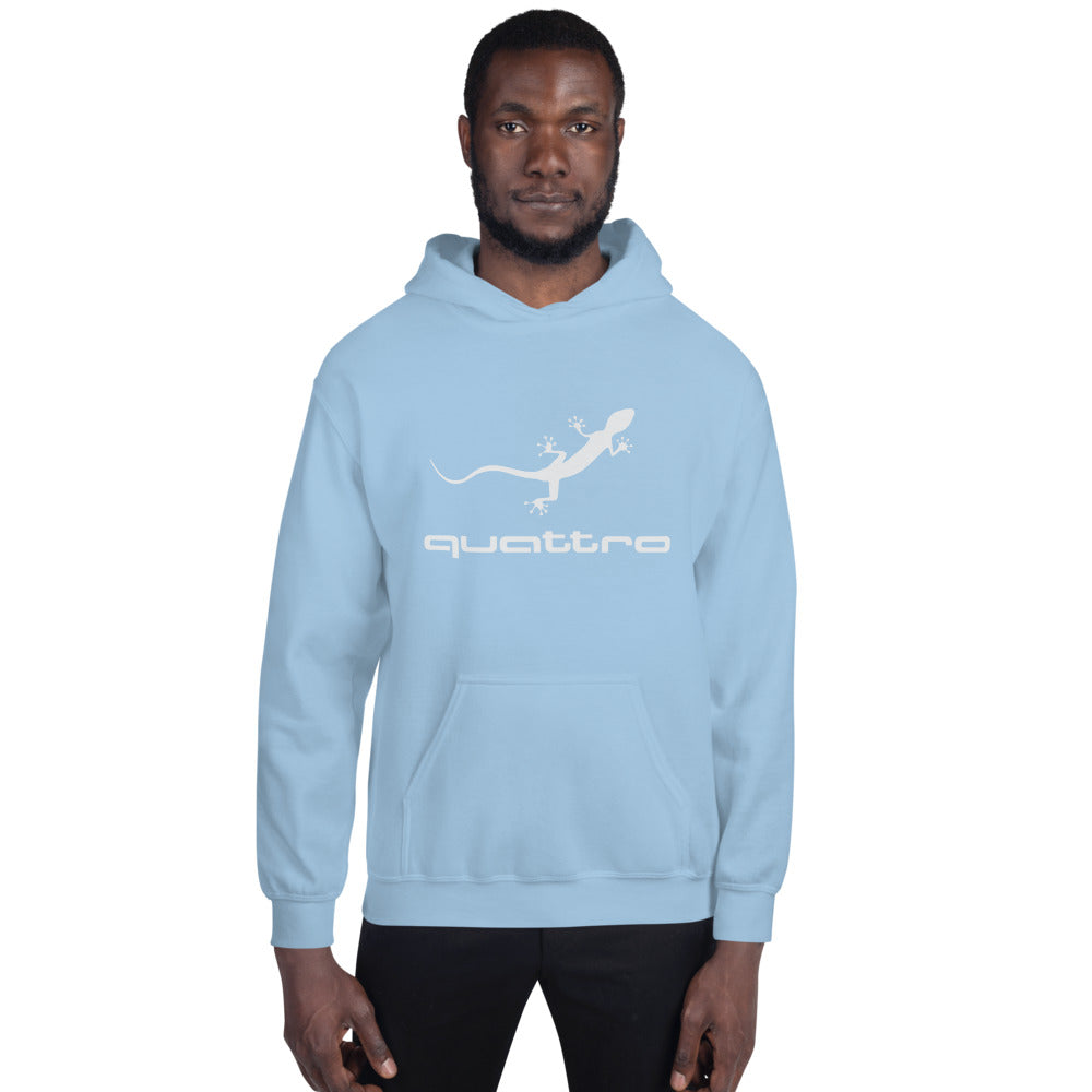 Quattro Gecko Unisex Hoodie (White Logo)