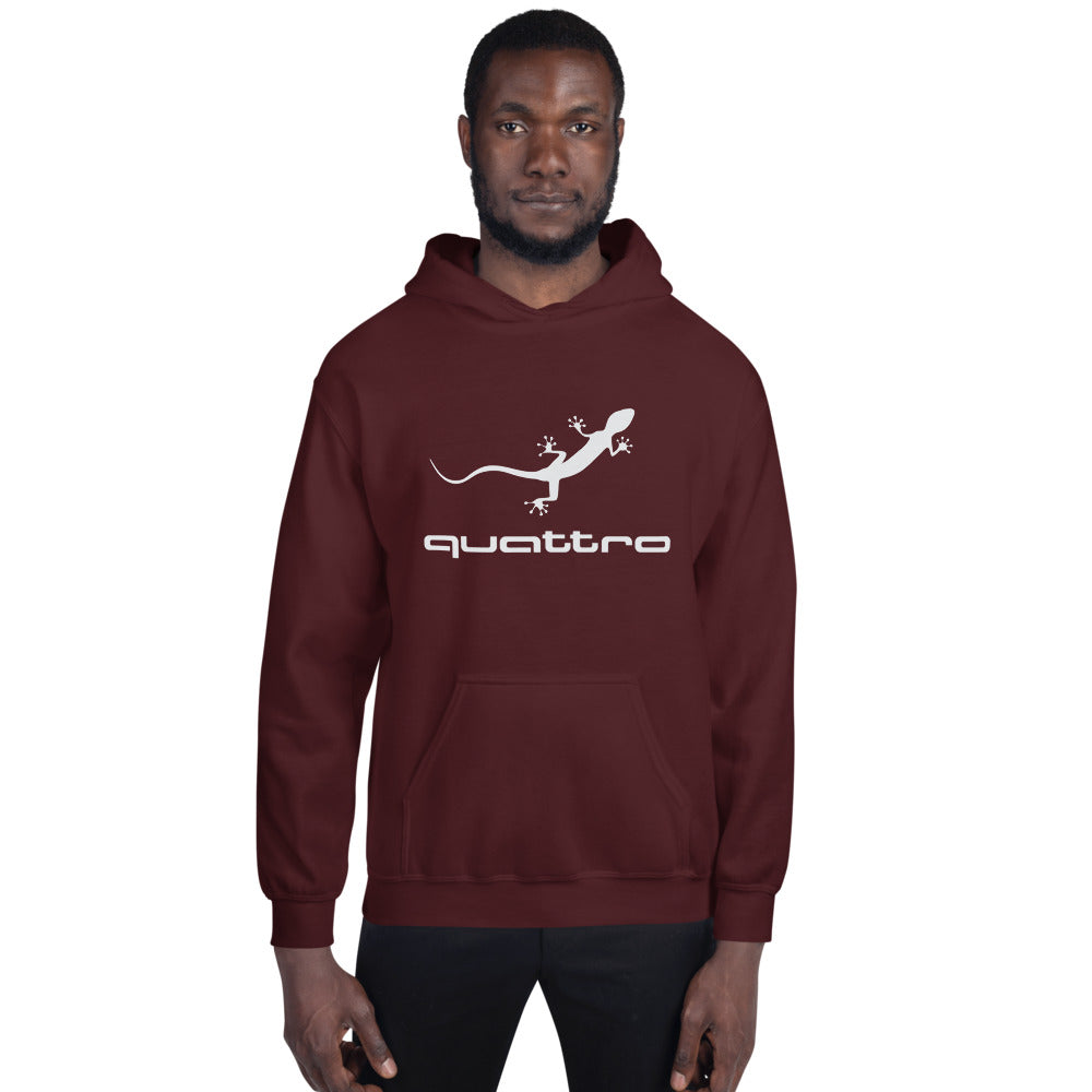 Quattro Gecko Unisex Hoodie (White Logo)